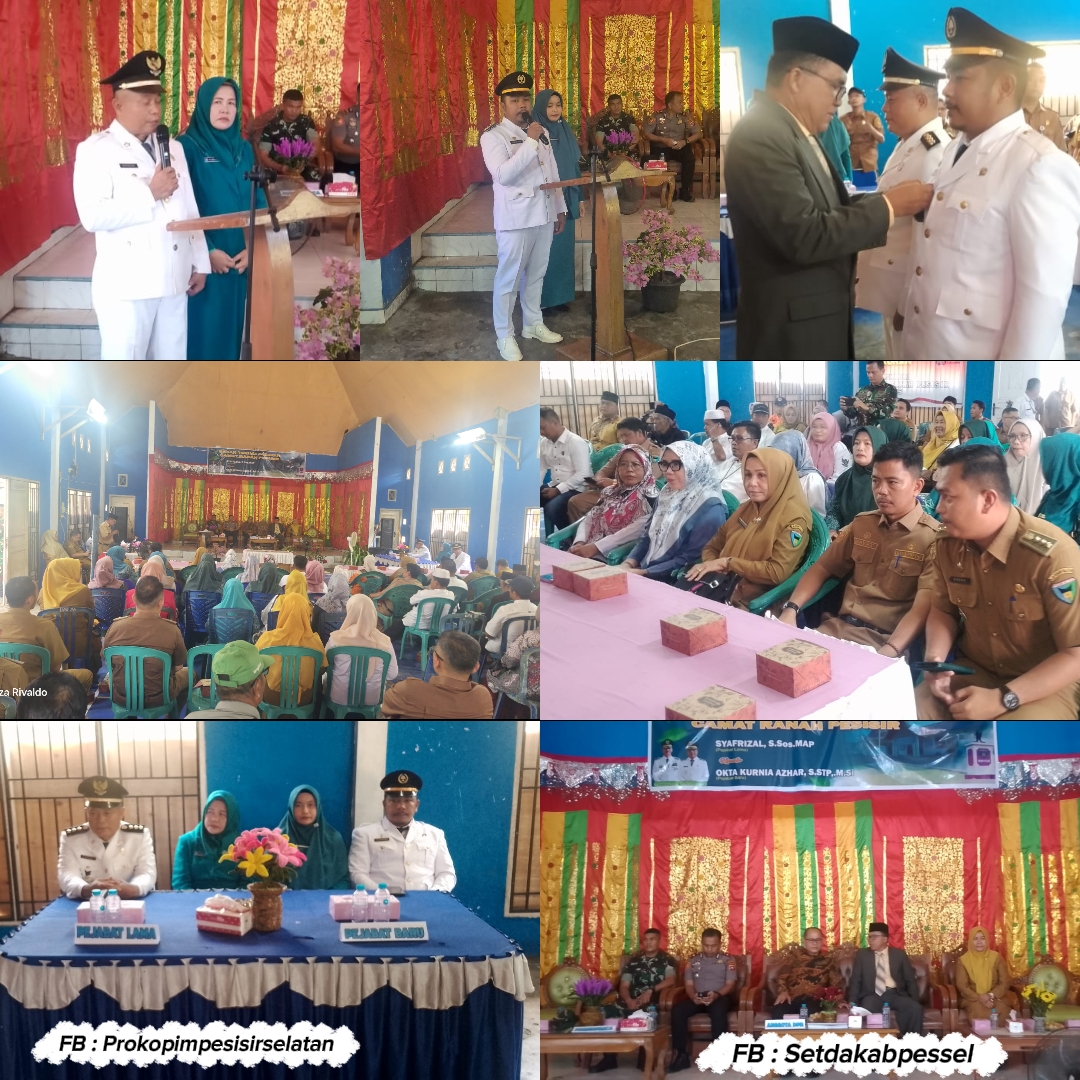 Mewakili Bupati, Asisten I dan Staf Ahli Hadiri Sertijab Camat Ranah Pesisir di Balai Selasa