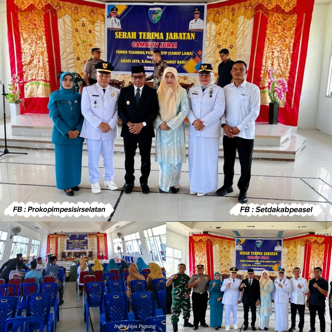 Hadiri Sertijab Camat IV Jurai di Sago, Wakil Bupati Risnaldi Ibrahim Tekankan Sinergi Lintas Sektor